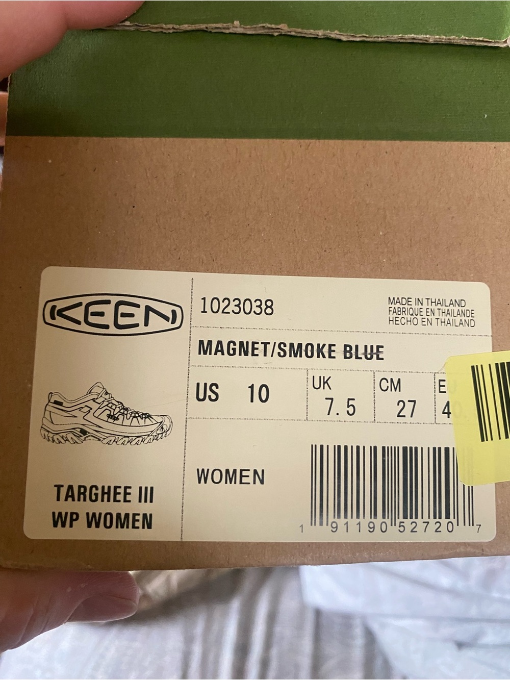 KEEN women’s Gray and Black Hiking Shoes, Targhee 3, brand new in box, size 10 - Picture 7 of 8